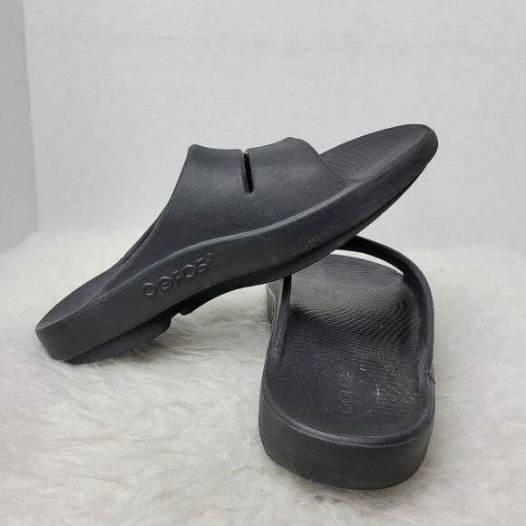OOFOS OOahh Black Slide Recovery Women'S Sandals Shoes Size 9 - Picture 4 of 10